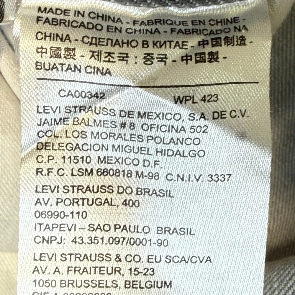 Levi's 505 Light Gray Wash Straight Leg Mens Jeans 40x30 (Act 39x29) Casual Work
